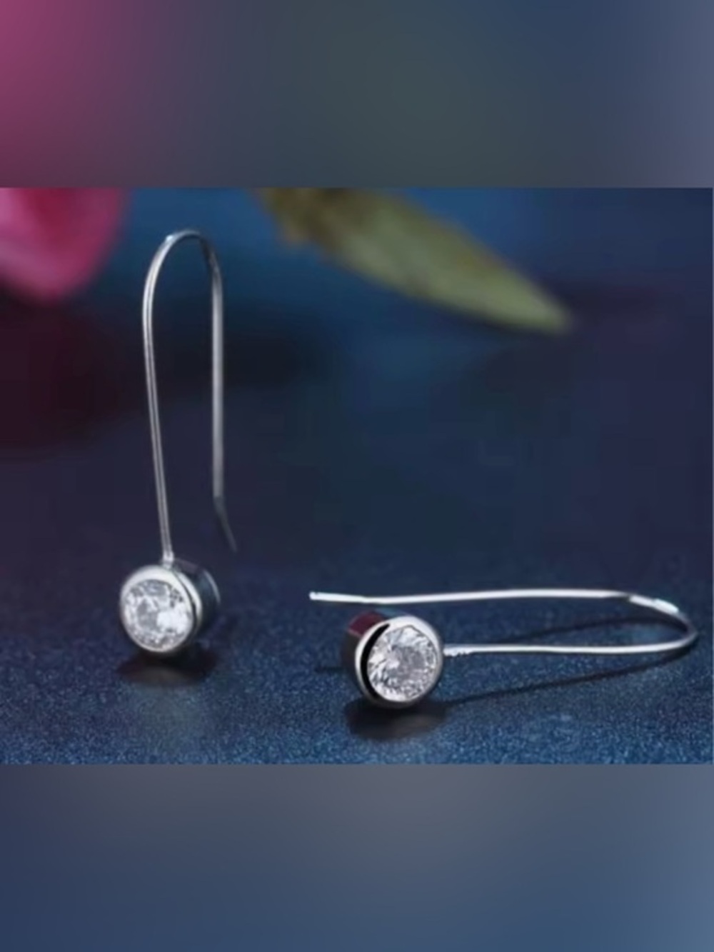 New Crystal .925 Dangle Earrings